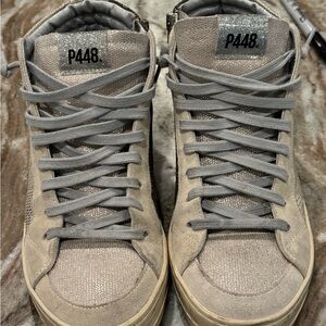 P448 Skate high top Metallic sneaker